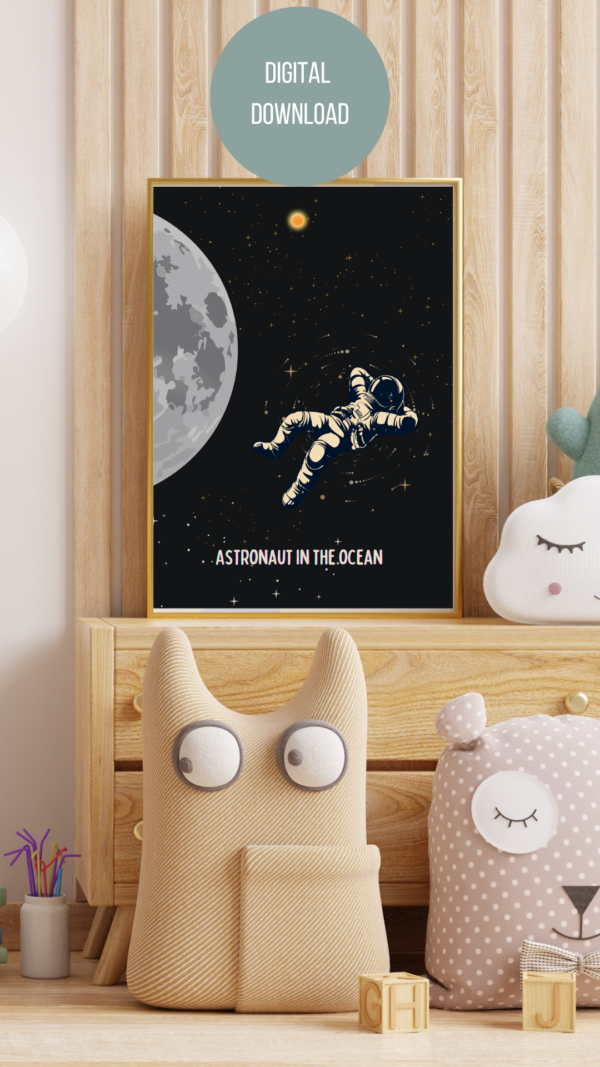 affiche numérique astronaute